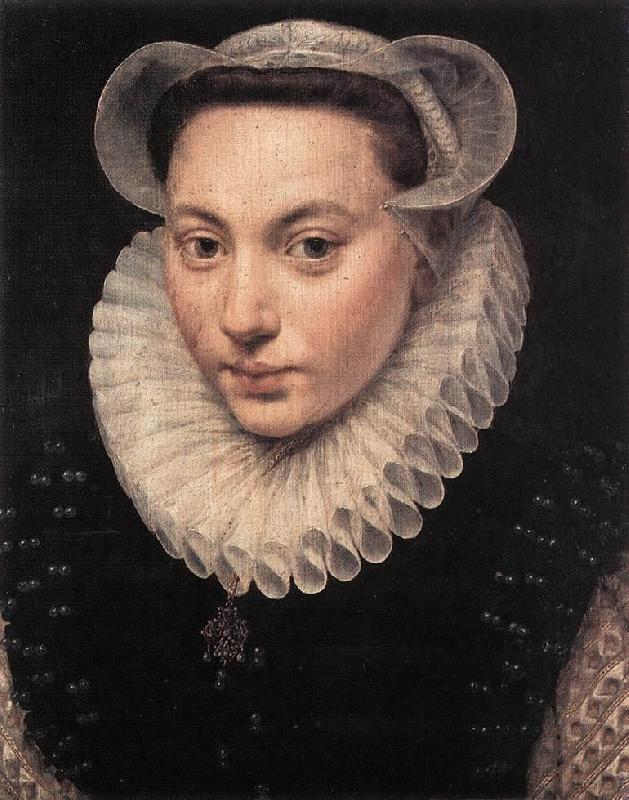 POURBUS, Frans the Elder Portrait of a Young Woman fy Sweden oil painting art